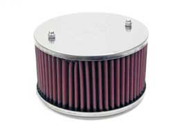 K&N Custom Air Filters for Single or Air Filter, K&N, HS6, centre hole, 45mm
