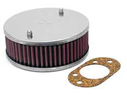 K&N Custom Air Filters for Single or Air Filter, K&N, HS6, centre hole, 45mm