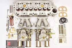 PMG202 - MGB 'B' series Carburettor kit - 2 X 45 DCOE + HEAD